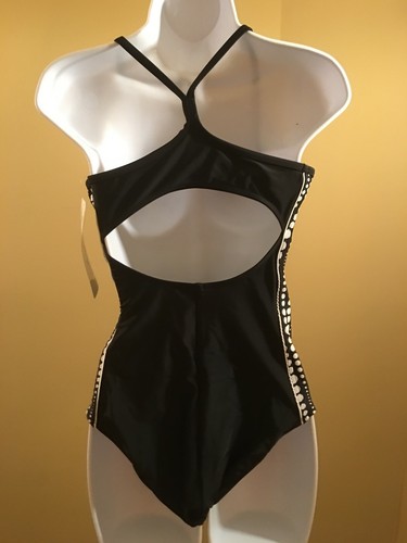 Catalina 1 Stück Racerback Schwimm Tank schwarz weiß Punkte Seiten S 4-6 - Bild 3 von 3