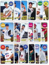 2018 Topps Heritage Baseball SP SHORT PRINT SET 701-725 COMPLETE MINT!