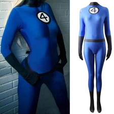 Fantastic Four Woman Jumpsuit Bodysuit Halloween Cosplay Costume