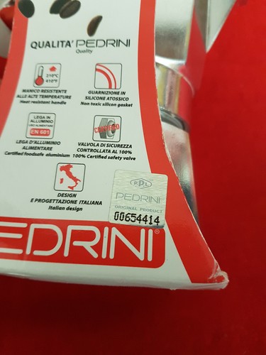 Pedrini Kaffettiera 9081 3 Cup Espresso Maker. New In Package - Picture 4 of 8