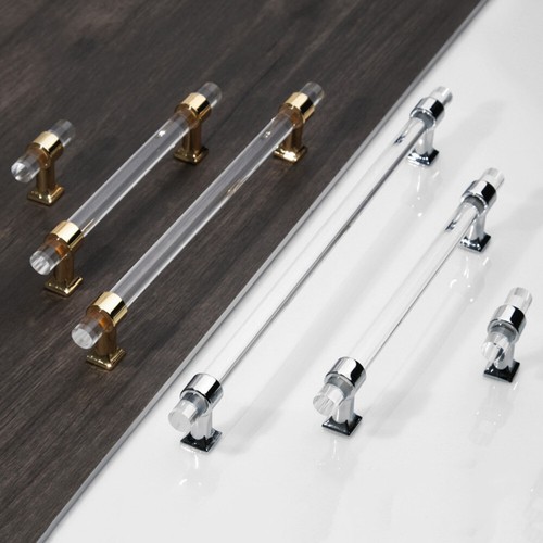 Acrílico Transparente Perilla de Gabinete Manija de Puerta Cajón Armario Cómoda Tirar Herrajes Acc - Imagen 1 de 22