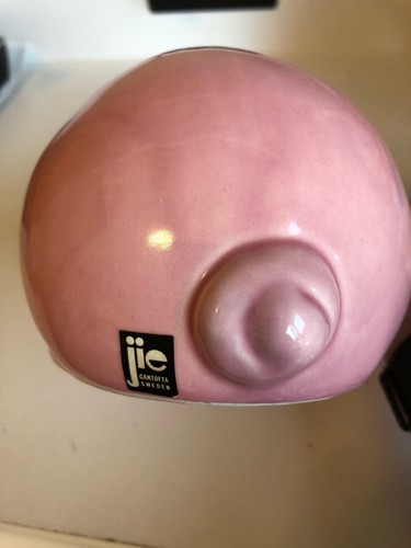 Jie Gantofta Sweden Ceramic Pink Elephant Piggy Bank Vintage - Picture 4 of 6