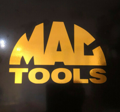 MAC TOOLS GROSSER GOLD AUFKLEBER / AUTOAUFKLEBER STICKER TOOLBOX LIMITED EDITION