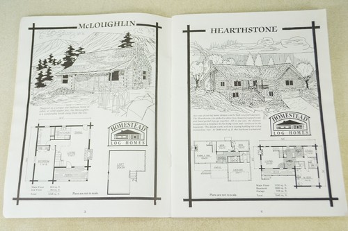 Gehöft Blockhäuser Design Paket Blockhaus Architektur Designs Vintage Katalog - Bild 4 von 12