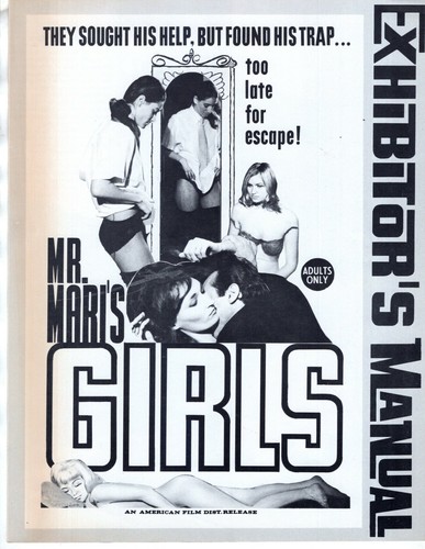 MR. MARI'S GIRLS 1967 Vintage ORIGINAL Sexploitation SLEAZE Movie Pressbook - Bild 1 von 2