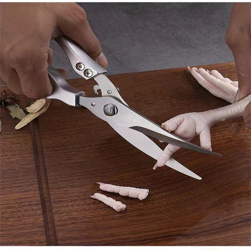 Multi-Purpose Stainless Steel Ultra Sharp Chicken Bone Kitchen Scissors Shears - Picture 4 of 12