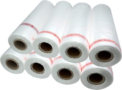 Tripact 11'' x 14'' HDPE Plastic Produce Bag Roll, Grocery Bag Fruites 8 Rolls