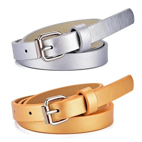 Glitter Thin Belt for Kids Boys Girls Adjustable Casual Jeans Youth School Wear - Picture 5 of 14