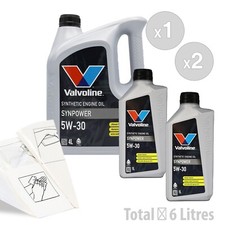 Valvoline SynPower 5w-30 Car Engine Oil Service Kit 6 LITRES 6L