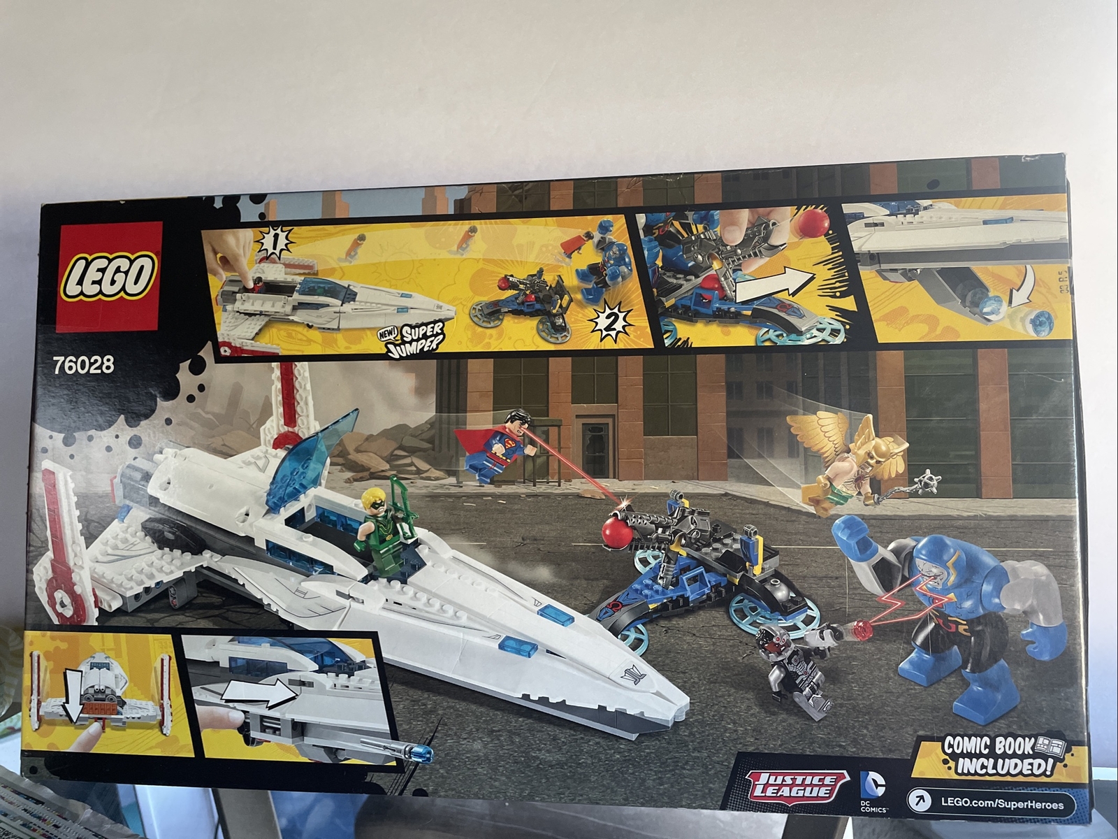LEGO - DARKSIED INVASION JUSTICE LEAGUE DC COMICS RETIRED SET 76028 545 Pcs. Popularne wybuchowe kupowanie