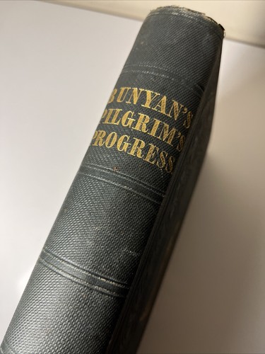 Pilgrim’s Progress By John Bunyan Embossed Cover - Antique - See Pics - Picture 2 of 19