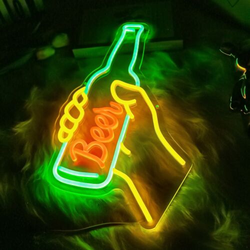 Bar Neon Sign LED Beer Light Up Sign USB Powered Club Party Wall Decor Gifts