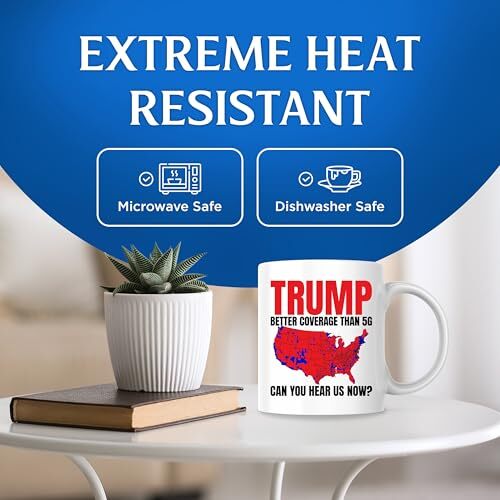 Trump Better Coverage Than 5G Can You Hear Us Now Coffee Mug - Funny Donald T... - Picture 5 of 6