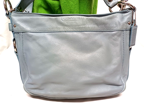 COACH ZOE LIGHT BLUE 2WAY SHOULDER HANDBAG F14707 - Picture 2 of 12