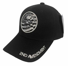 2nd Second Amendment 1789 Defending Liberty Guns Ball Cap Adjustable Black Hat