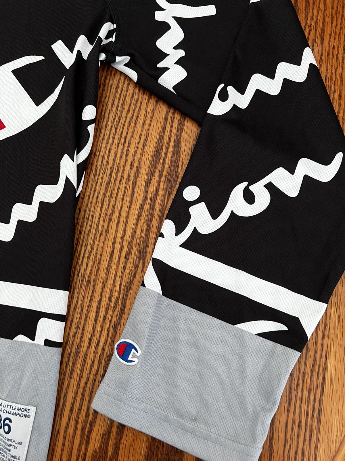 CHAMPION Script Spellout double side Long Sleeve … - image 3