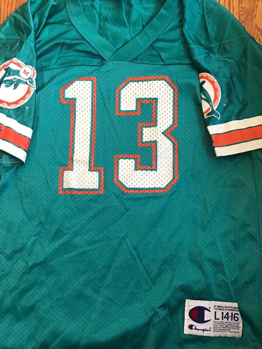 Nike Miami Dolphins No13 Dan Marino Anthracite Salute to Service Youth Stitched NFL Limited Therma Long Sleeve Jersey