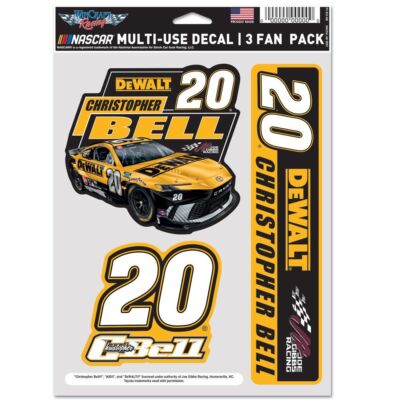 Christopher Bell Multi-Use DeWalt #20 Decal 3-Pack