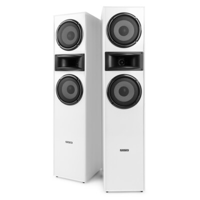 Amplifier White Floor Speakers Fenton SHF700W White Floor Standing