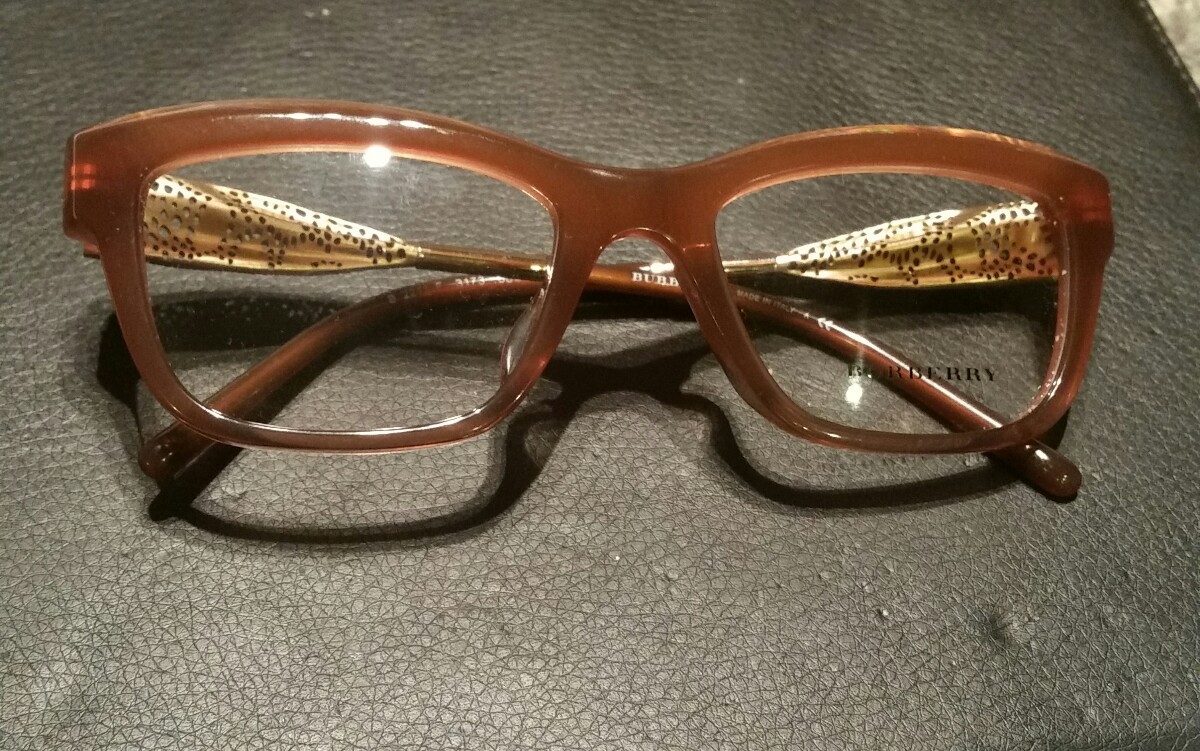 NEW AUTHENTIC BURBERRY B 2211-F 3173 BROWN/GOLDEN EYEGLASSES 