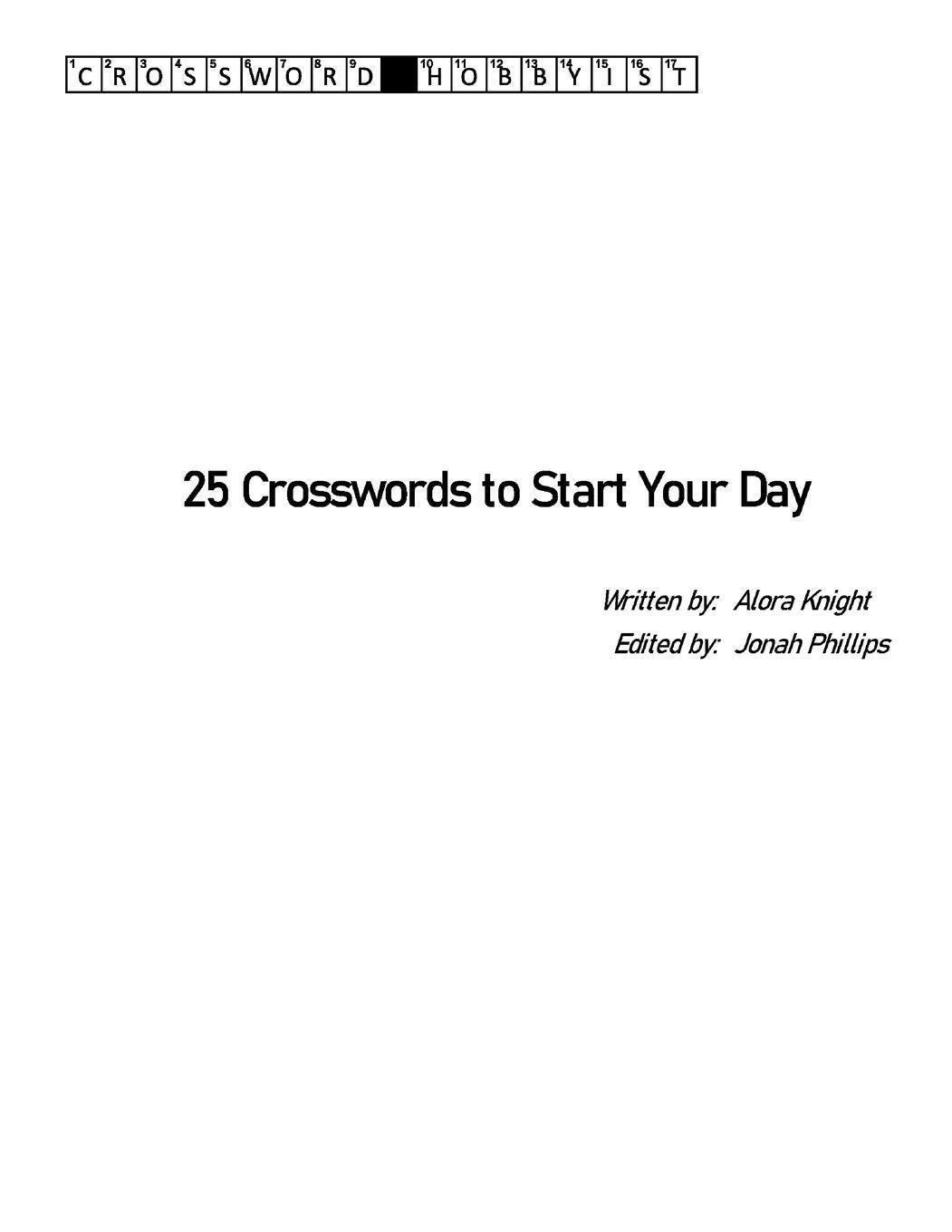 Thumbnail - 25 Crosswords To Start Your Day | Alora Knight | Taschenbuch |