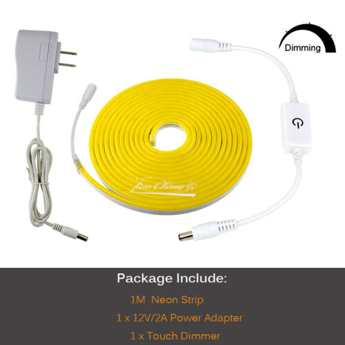 DC12V LED strip Neon Rope Light 2835 waterproof +Touch Dimmer switch+led power - Picture 9 of 13