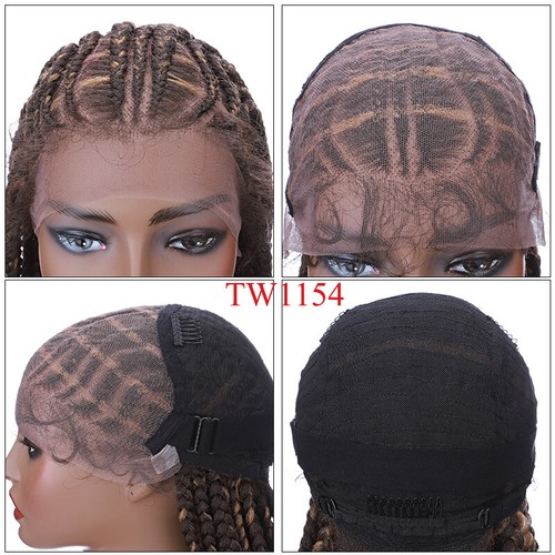 100% Hand Braided Lace Wig Box Braided Lace Wigs Braids with Baby hair Wig Women - Picture 62 of 84