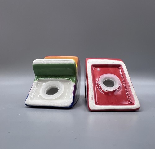 BKLYN Arcobaleno š Set shaker figure mezzo cuore sale e pepe ceramica nuovo - Foto 11 di 11