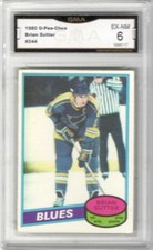 1980-81 O-Pee-Chee #244 Brian Sutter | GMA Graded EX-NM 6 | St. Louis Blues