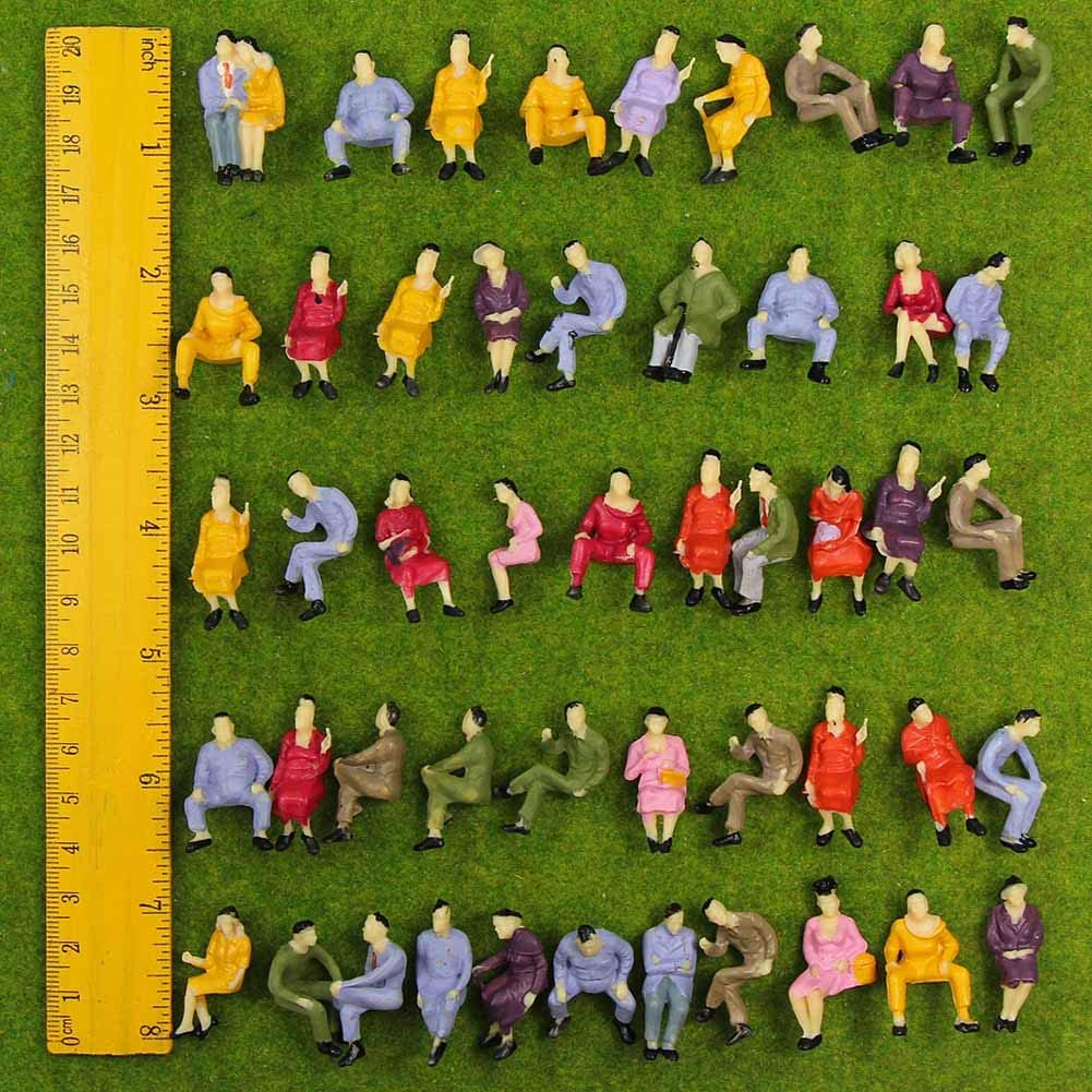 P4302 100pcs All Seated Sitting Figures O Gauge 1 50 Scale Seated People Railway Ebay
