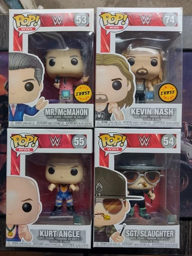 ⭐Funko Pop⭐ WWE Kevin Nash #74 CHASE Mr. McMahon 53 Kurt Angle 55 Sgt. Slaughter