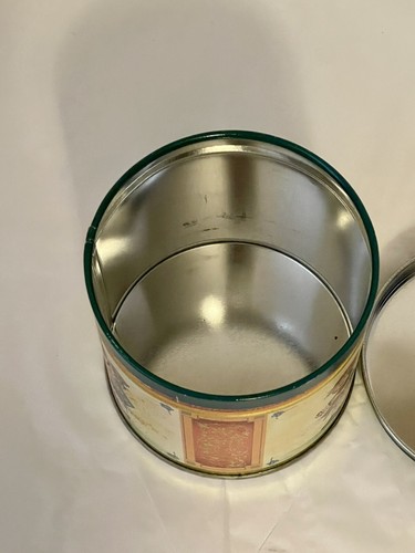 Vintage Hummel Style Figurine Designs Litho Metal Tin Canister 3.5” - Picture 8 of 9