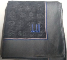 USED DUNHILL HANDKERCHIEF VINTAGE SCARF HANKY COTTON 19" MEN