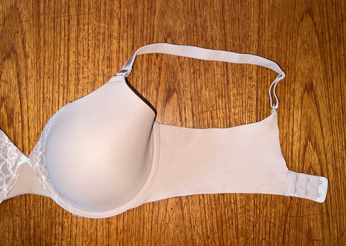 Olga 35445 Lace Contour Full Figure Underwire T-Shirt Bra In Beige, Size 38C - Picture 9 of 15