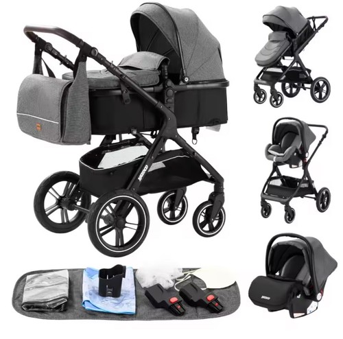 Passeggino 3in1 trio baby carrozzina ovetto bambini neonati leggero TANTI COLORI - Foto 23 di 214