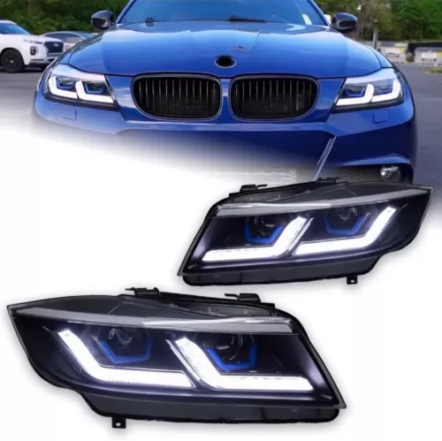 Conjunto de faros LED de actualización para BMW E90 E91 serie 3 2005-2012 xenón halógeno - Imagen 1 de 20