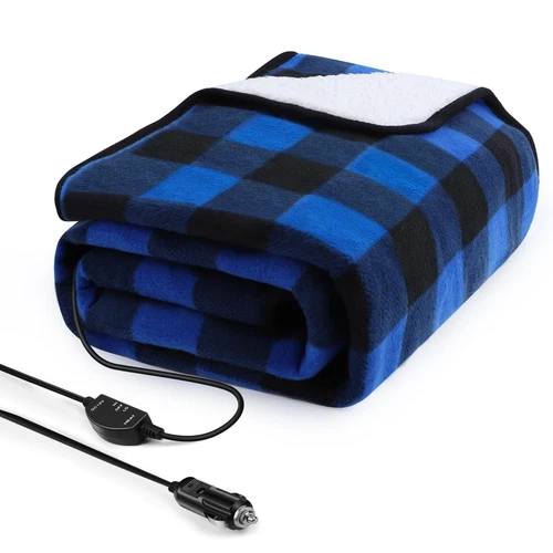 Heated Car Blanket 12 Volt Electric Blanket For Car Portable Heated Blanket For 
