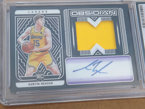 2021 PANINI OBSIDIAN 202 AUSTIN REAVES RC JERSEY AUTO /49 ELEC ETCH PURPLE CGC 9 - Picture 2 of 5