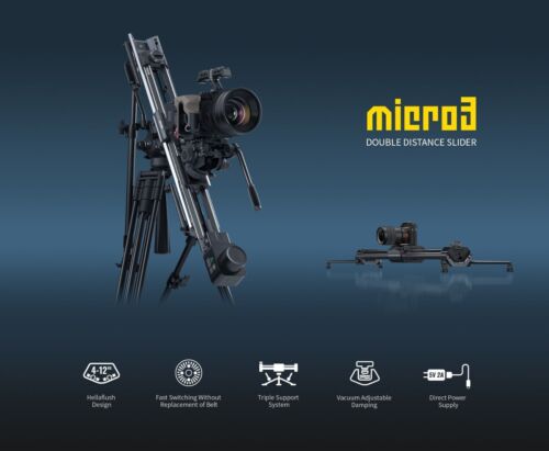 Zeapon Micro3 M1000 Double Distance Camera Slider 30.3“ 4KG-12KG + Motor - Picture 3 of 11