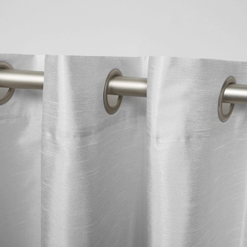Exclusive Home Chateau Striped Faux Silk Grommet Top Curtain Panel Pair - Picture 3 of 5