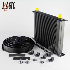 HOSE END+UNIVERSAL 30 ROW AN8-8AN ENGINE TRANSMISSION OIL COOLER AN8 FITTING