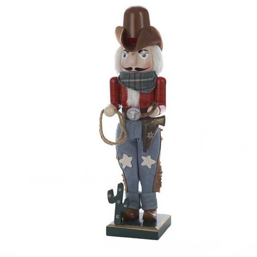 Kurt Adler 15-Inch Wooden Cowboy Nutcracker - Picture 2 of 6