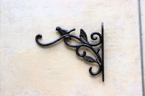 Blumenampelhalter Wandhaken Laternenhalterung aus Gusseisen 19 x 21,5 cm braun - Bild 8 von 12