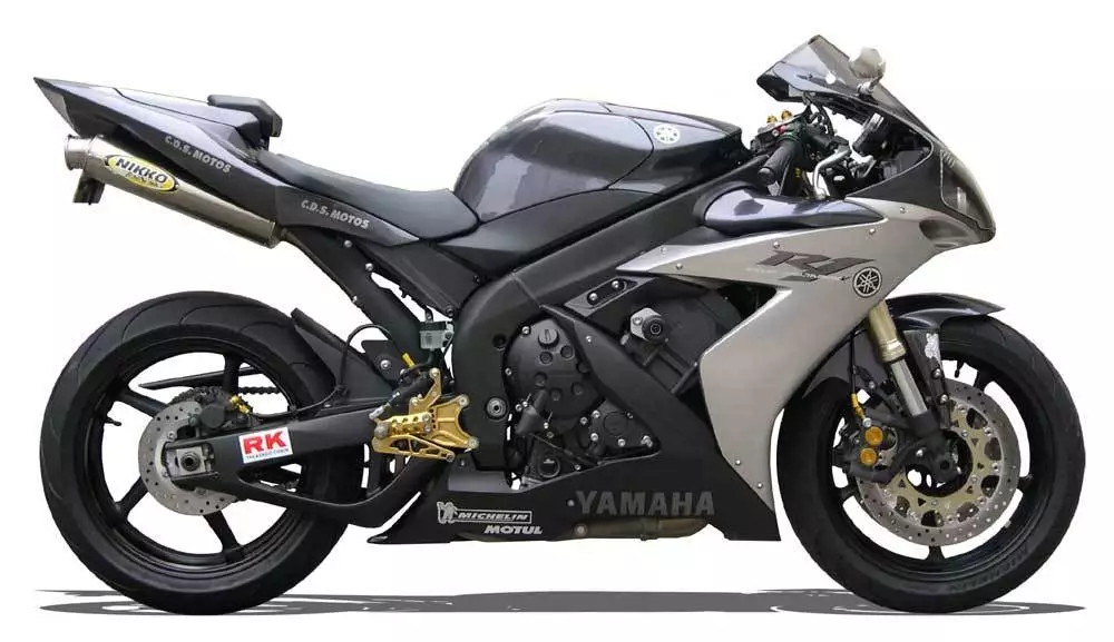 2005 Titanium Racing Yamaha R1 Slip On Exhaust Pair of Silencers