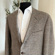 Vintage Harris Tweed Jacket Men 42 Jos A Banks Single Vent Blazer 100 Pure Wool