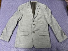 Calvin Klein Boys Size 14 Regular Youth Suit Jacket Navy Blue Sport Blazer
