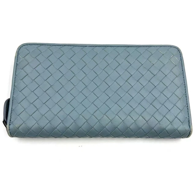 11.03 010 Bottega Veneta Intrecciato Leather Round Long Wallet