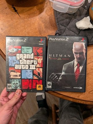 Grand theft Auto 3 (NO MANUAL) Game Bundle With Hitman Blood Money (CIB) PS2