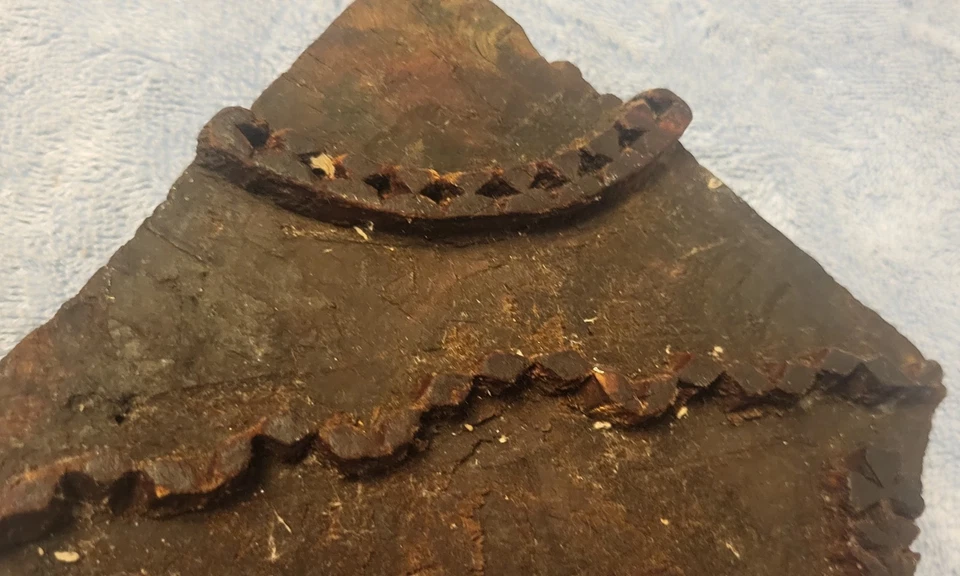 Antique Ornate Hand Carved Wooden Fabric Stamp Block with a Intricate Design - Image 4 of 4