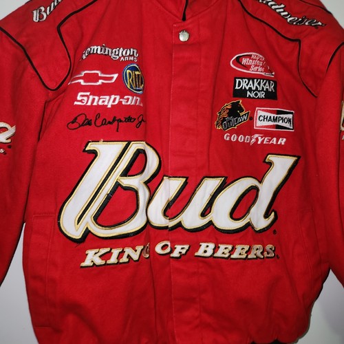 Vintage Y2K Dale Earnhardt Jr. Budweiser Racing Jacket NASCAR Chase Authentics - Picture 2 of 10